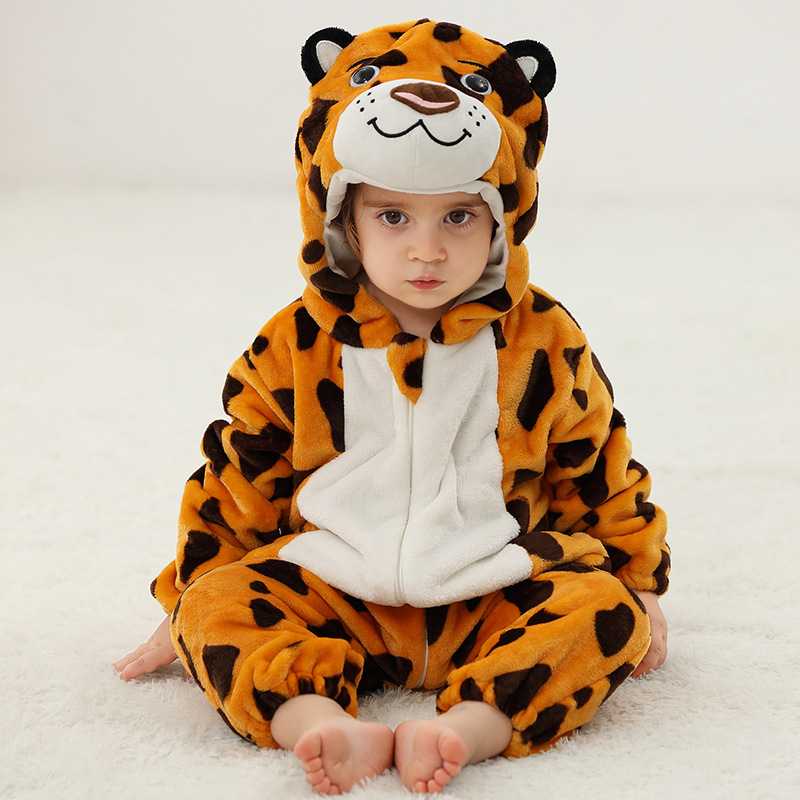 New best-selling flannel jumpsuit baby sleepwear designer A-level flannel animal jumpsuit