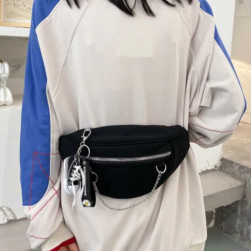 Canvas Chain Fanny Waist Bag Designer Zipper Chest Bag Sport Travel Girl Waist Belt Bags Fashion Phone Waist Pack Chest Bag Z251021