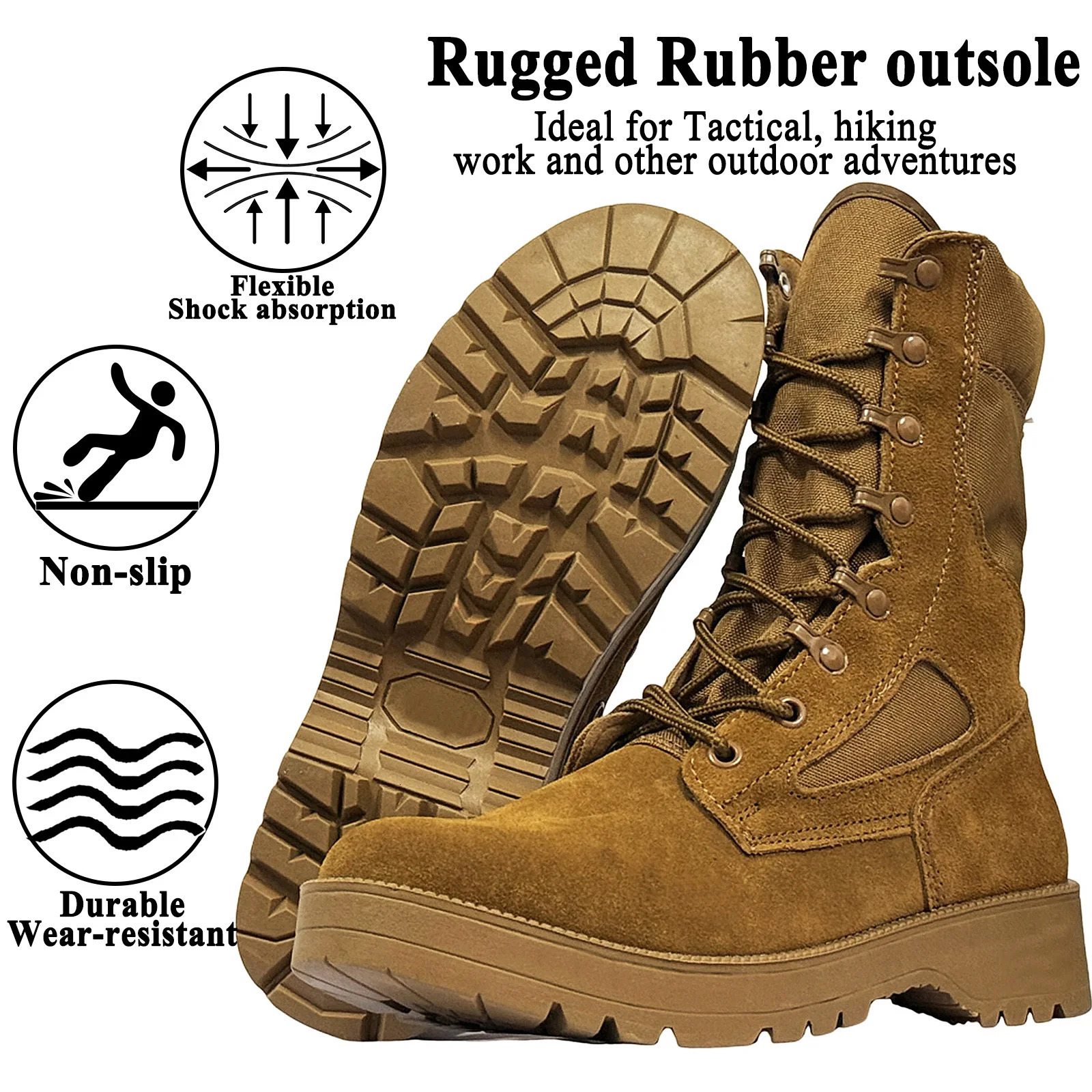 LAHORS Man Combat Tactical Boots Waterproof Outdoor Hiking Shoes Desert Army Boots Breathable Male Ankle Boots251020