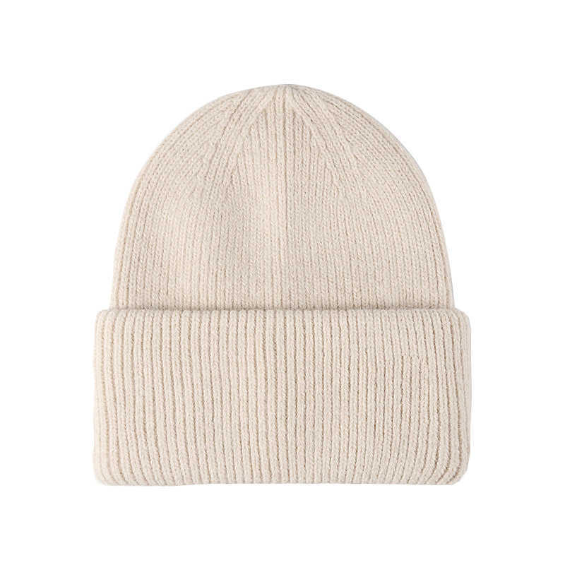 Autumn Winter New Knitted Hat for Women with Rabbit Fur Pullover Hat Fashionable Versatile Ear Protection Outdoor Warm Winter Yarn Hat H251020