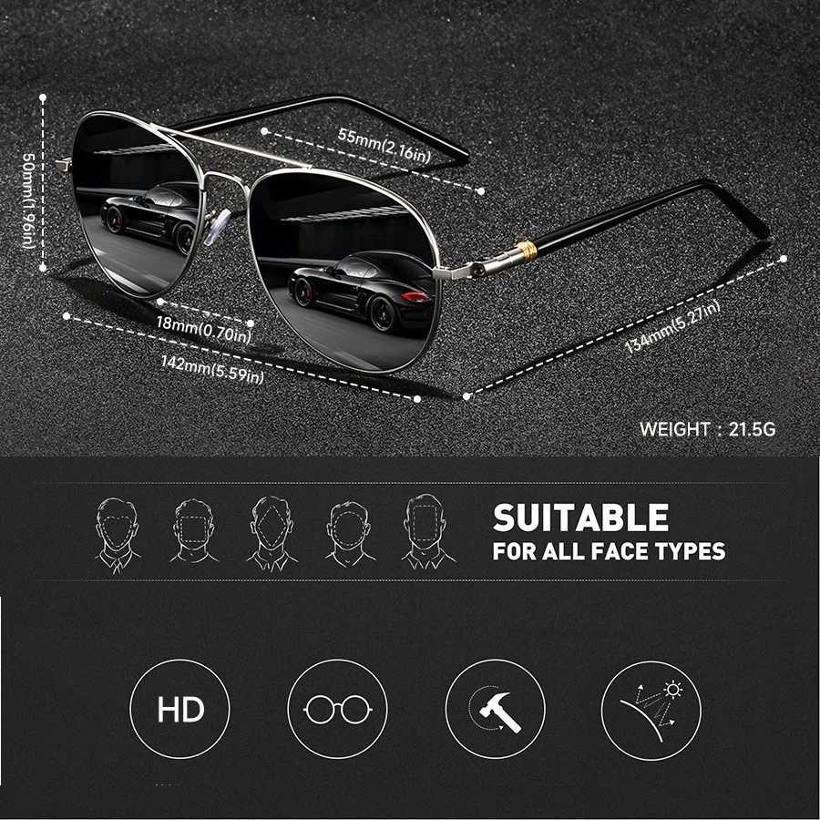 Fashion Vintage Metal Frame Sunglasses Men Women Fishing Driving Man Luxury Brand Designer Sun Glasses AntiGlare Eyewear UV400 J251114