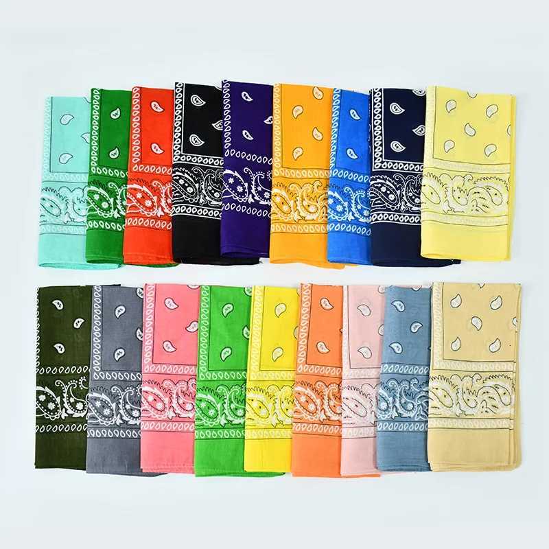 Hot Sell Kerchief Bandana Hip Hop Fashion Headband Neck Scarf Sports Headwear Wrist Wraps Head Square Scarves W251021