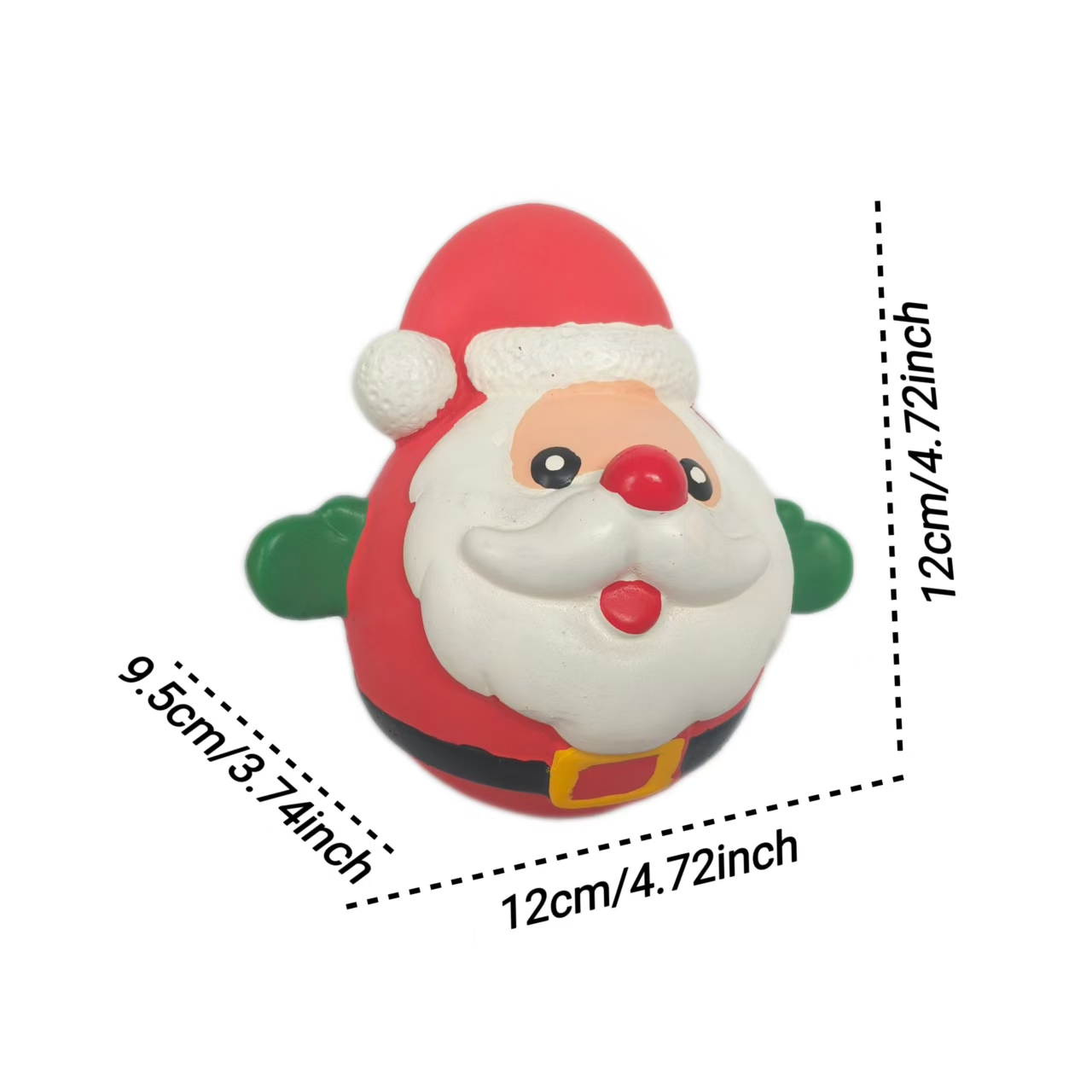 Latex Christmas Squeaky Dog Toy Soft Natural Rubber Squeaky Chewy Interactive Snow man and Santa Claus Canine Pet Toys with Bright Colors for Medium D