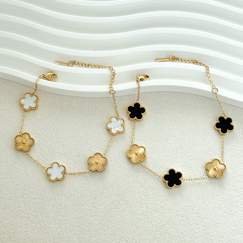 Designer bracelet gold bracelet Four leaf clover bracelet for women's jewelry design sense Christmas gift free shipping Luxury bracelet