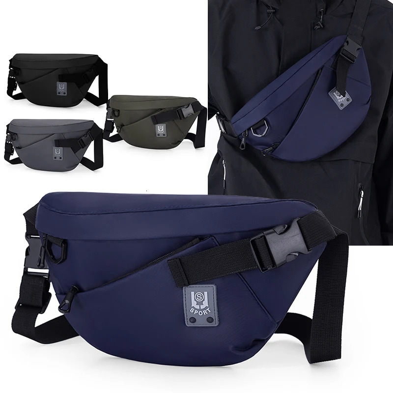 Mens large capacity waist bag foldable lightweight perfect for outdoor hiking commuting and sports bags 251014