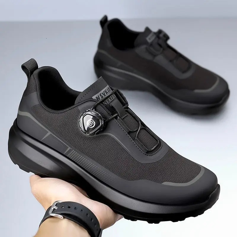Men Sneakers ThickSoled Comfortable Outdoor Walking Shoes Fashion Casual Mens Shoes Rotating Buckle Zapatillas Hombre 251017