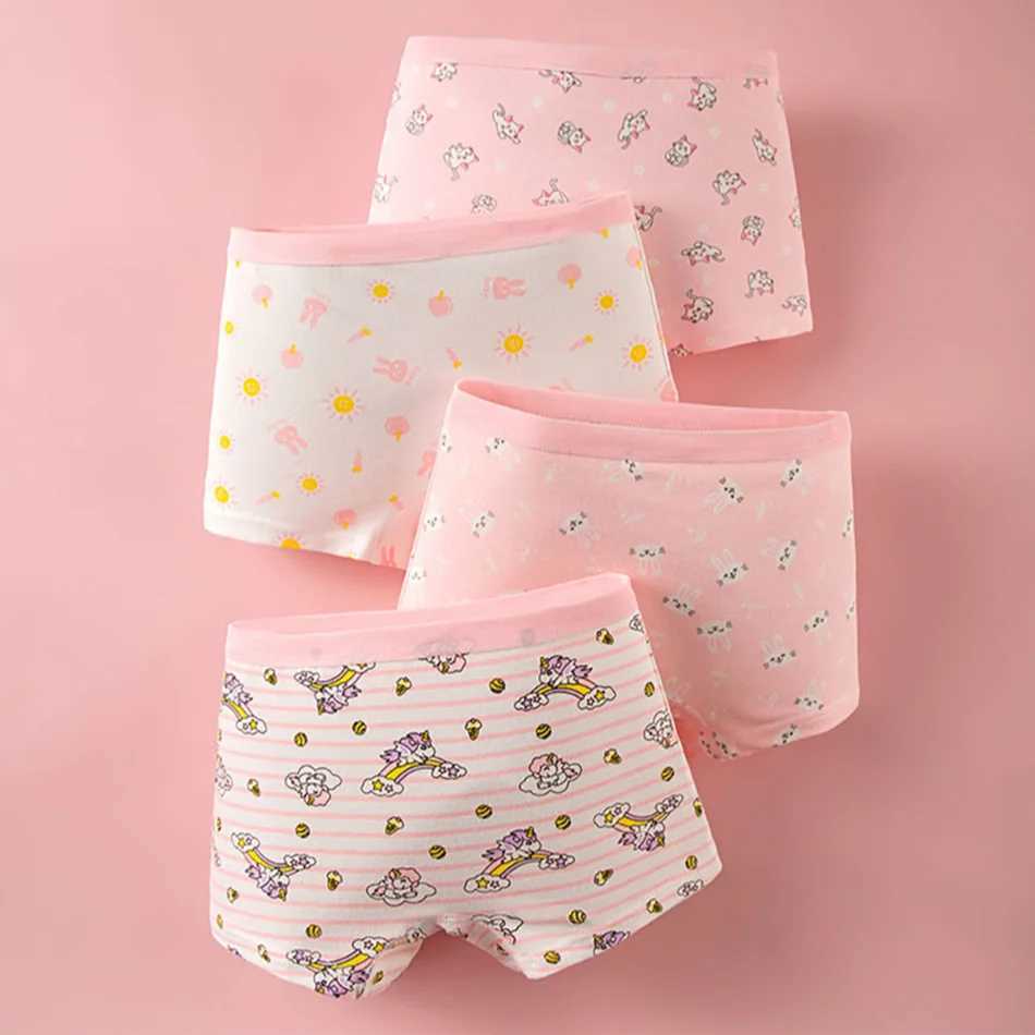 4 PcsPack Girls Underwear Soft Comfortable Breathable Panties for Kids AntiFlash School Daily Wear Toddler Girls Underpants J251021