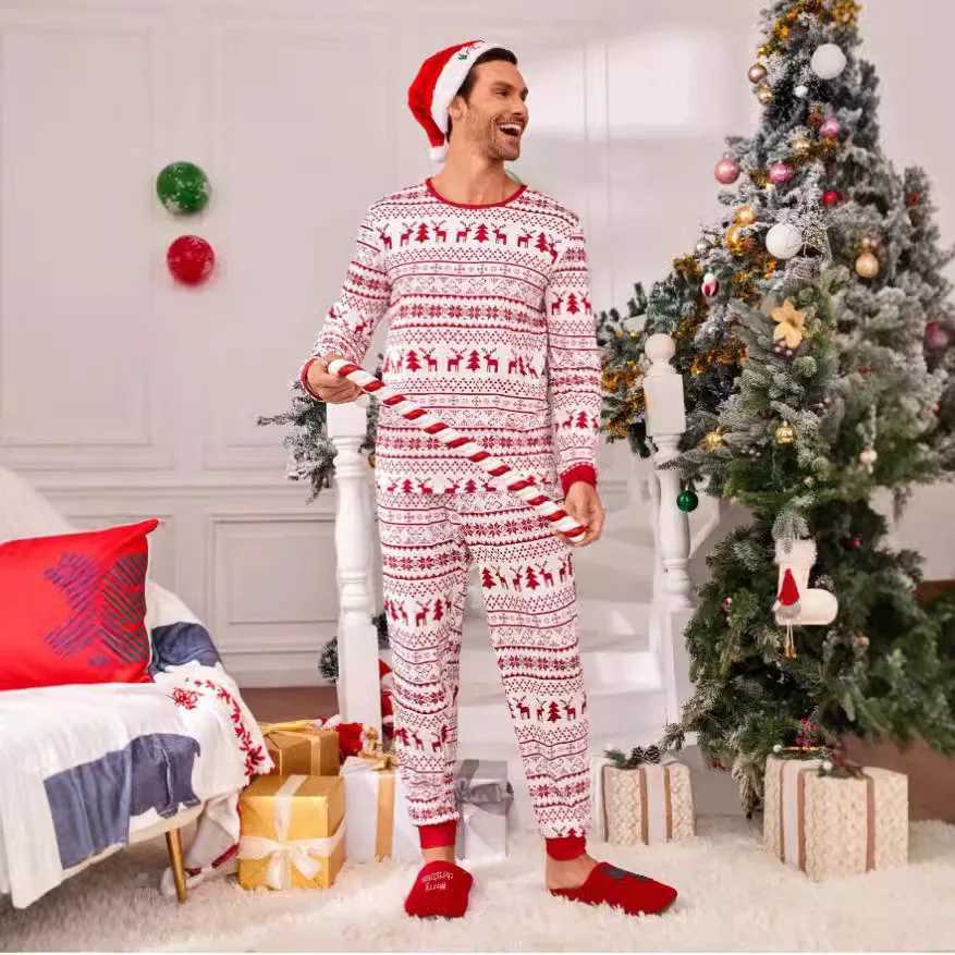 Red New Year atmosphere 2025 Christmas Family Pack Family New Year set Christmas cotton soft family pajamas Home set L251021STAA