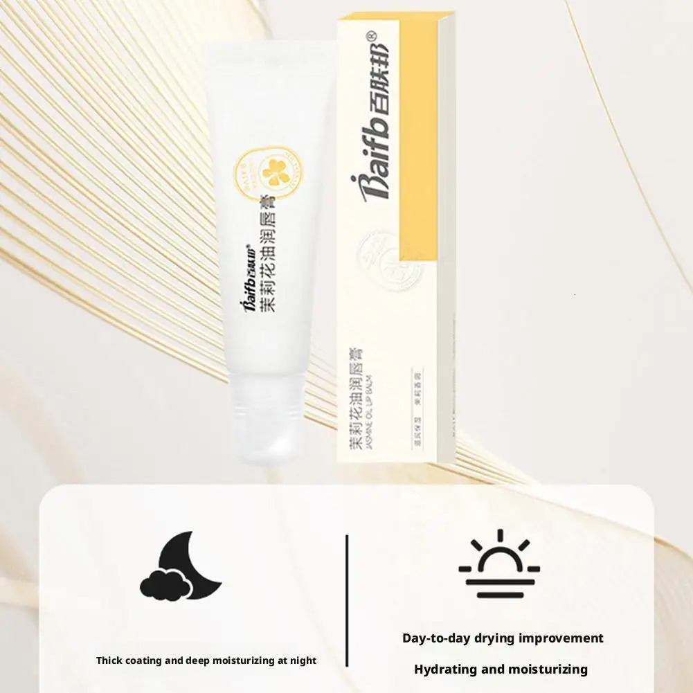 Jasmine Oil Lip Balm Moisturizing AntiDry Daily Lip CARE Hydrating Fade Fine Lines ColoRLess Gel Acid Lipstick 251018