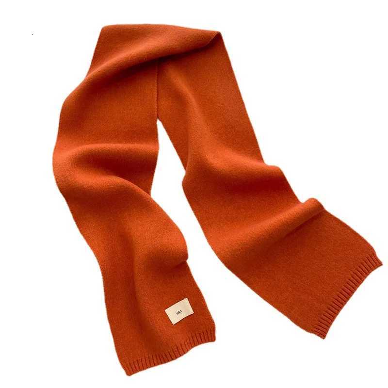 Pure Color Knitting Scarf With Autumn and Winter Warm Scarf LongTerm Student Scarf Candy Color Bright Foundation Korean Version W251021