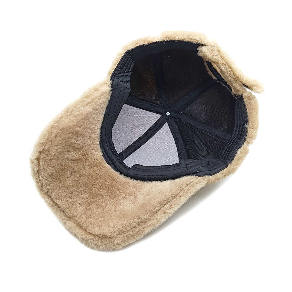 Winter Simple Solid Color Thickened Duckbill Cap Women Plush Coldproof Casual Baseball Cap Men Outdoor Sunshade Hat H251020