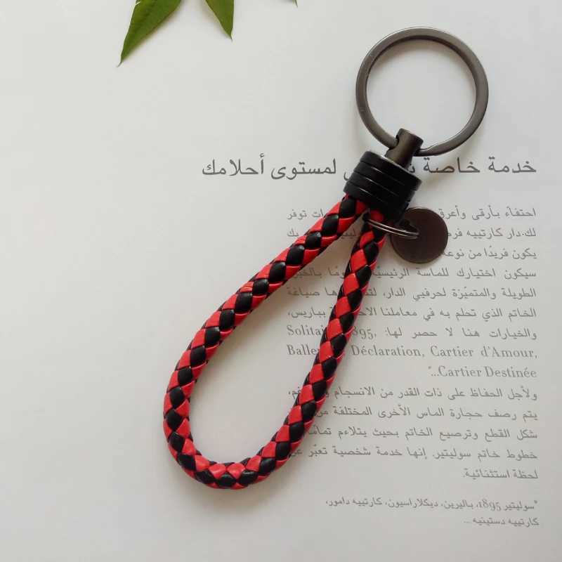 New Creative Tungsten Steel Braided Rope Keychain Leather Key Chain Handmade Doll Pendant Party Gift Small Jewelry W251021