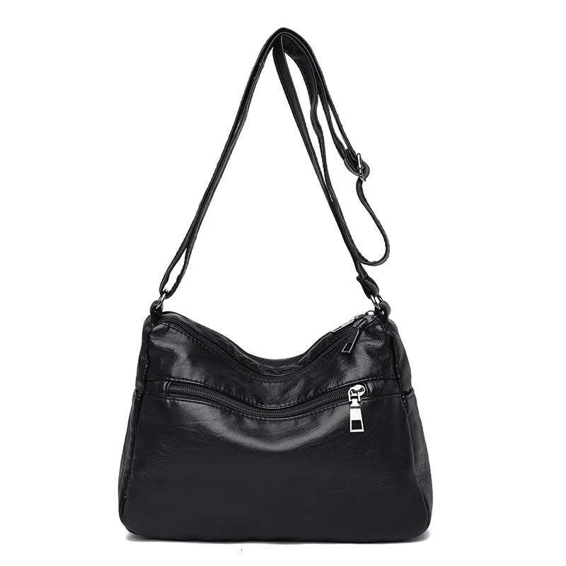 Black crossbody bag travel shoulder bag with adjustable shoulder straps and zipper compartment shoulder bag suitable for diffe 251021