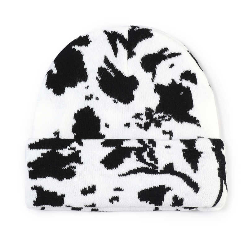 Autumn Winter Warm Leopard Print Knitted Hat Versatile Fashion Round Top Wool Hat Outdoor Cold and Windproof Pullover Hat H251020