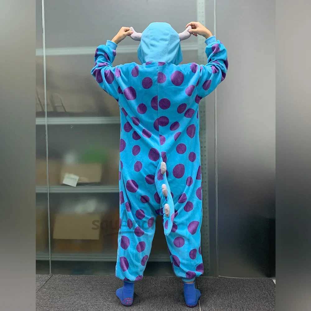 2025fermeture clair pour hommes et femmes grenouillres avec boutons Mike pyjama Anime Monster Kigurumi Halloween pour couple L251021ER7O
