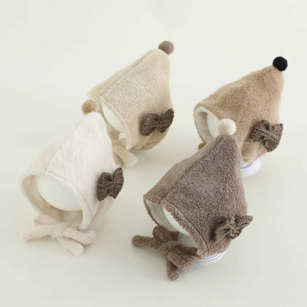 Cute Plush Ball Baby Ear Protection Hat Winter Warm Infant Knit Cap Infant Woolen Crochet Bonnet Children Pompom Beanies J251021