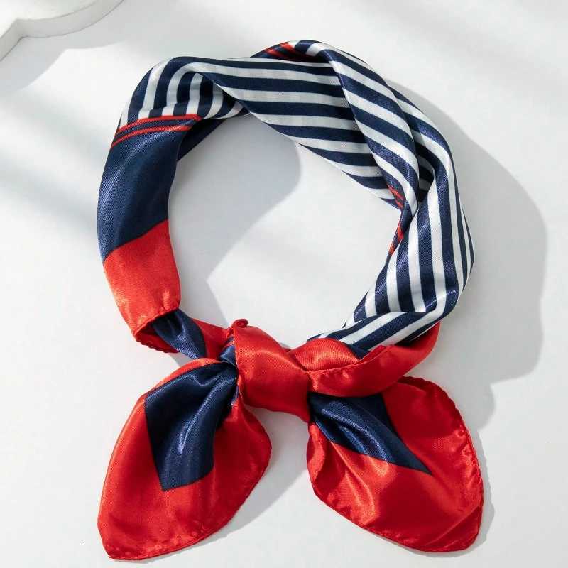 Simple Satin Scarf for Womenelegant Versatile Breathable Silk Imitation Scarf Shawl for TourismDaily Commuting Small Collar W251021