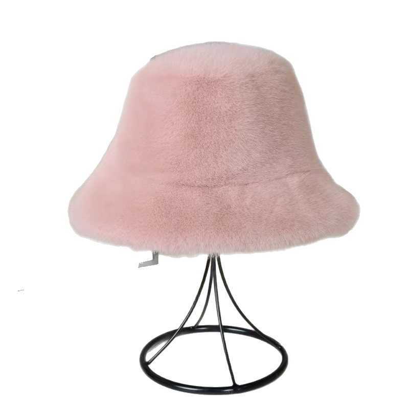 Imitation Mink Fur Fisherman Hat for Women Autumn and Winter Warm Fashionable Thickened Fur Fisherman Hat H251020