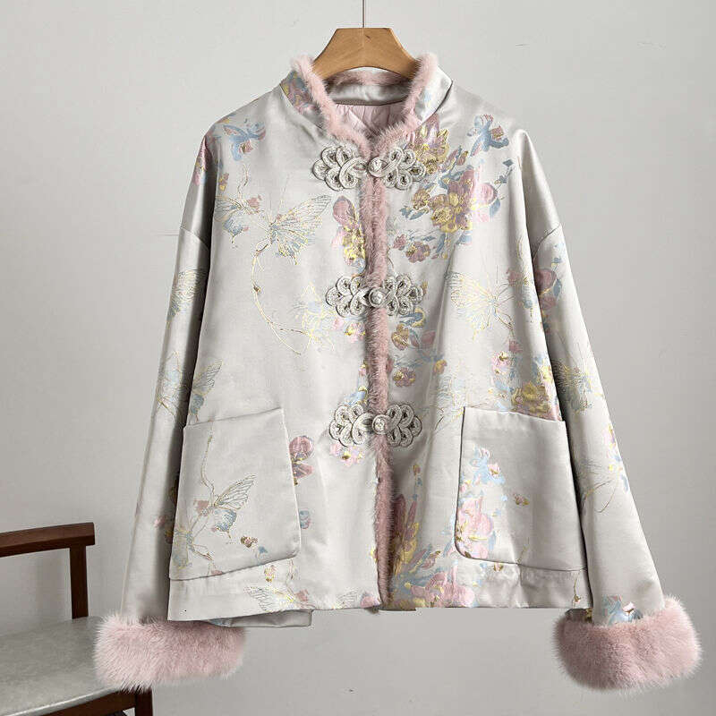 Style Coat Women's New Chinese Aesthetic Fashion Cotton - Warm Thickened Traditional Pattern Loose Fit Autumn Winter Trendy Outerwear