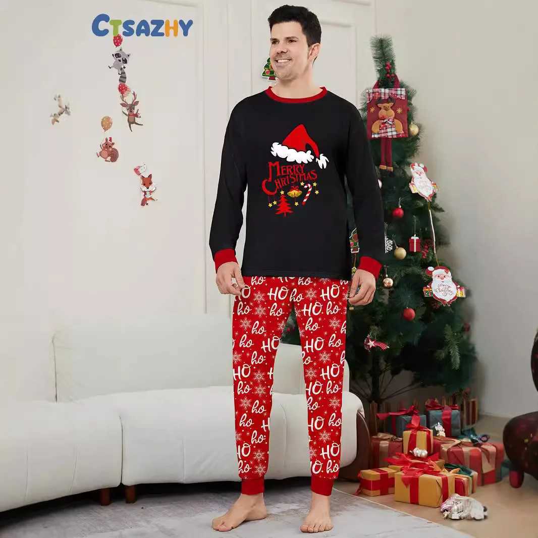Christmas Pajamas for Family Matching Outfits Allover Print Cute Soft 2 Pieces Suit Couples Kids Clothing Set Casual Loose Pjs L251021DUEG