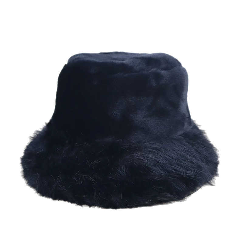 Autumn Winter Plush Fisherman Hat for Women Personalized Warm Thickened Fashionable Windproof Bucket Hat Outdoor Warm Hat H251020