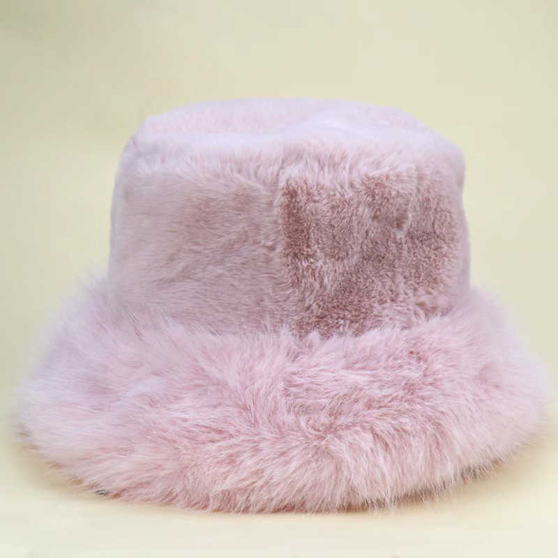 Autumn Winter Plush Fisherman Hat for Women Personalized Warm Thickened Fashionable Windproof Bucket Hat Outdoor Warm Hat H251020