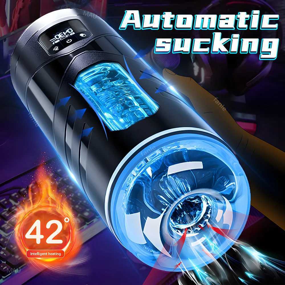Automatic Heated Masturbation Cup for Men Sucking Pocket Pussy Adult Sex Toy Blowjob Machine Vagina Stroker Male Masturbators L251021