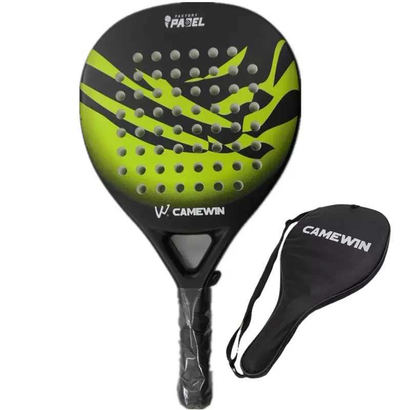 Camwin Padel Racket Carbon Fiber Surface with EVA Memory Flex Foam Core Lightweight Padel Racquet With Padel bag W251021