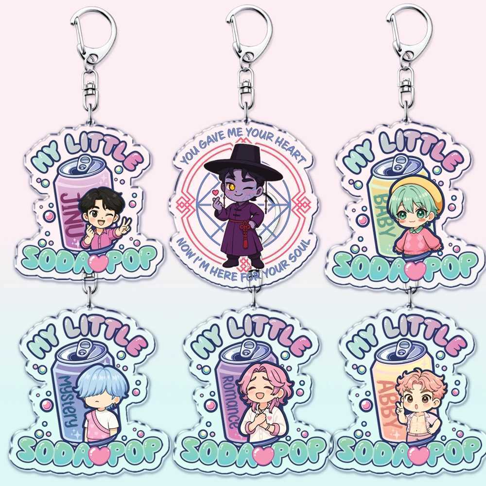 Adorable Kpop Demon Hunters Huntrix Saja Boys Keychains for Accessories Jewelry Rumi Zoey Jinu Derpy Tiger Keyrings Fans Gifts J251121