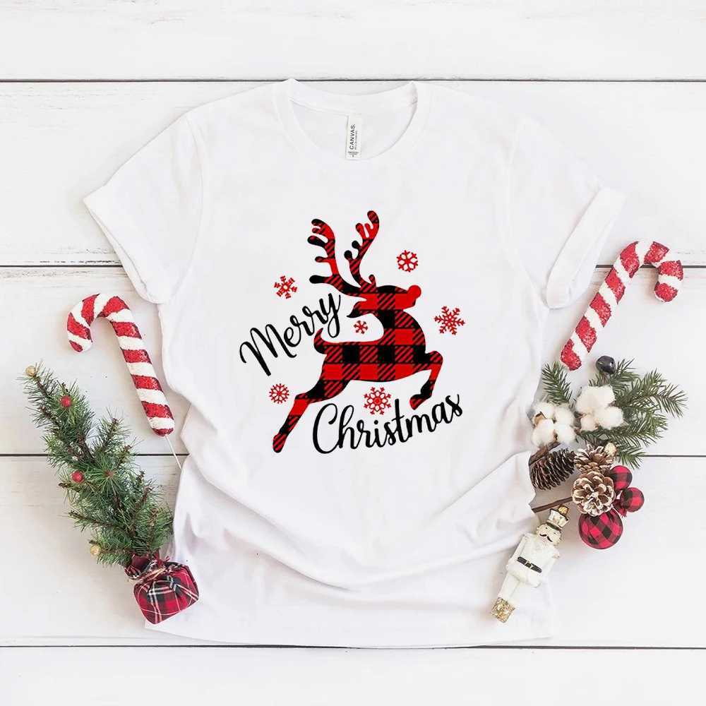 Merry Christmas Print Family Matching Outfits Xmas Party Clothes Mom Dad Daughter Son Tshirt Baby Bodysuit Fashion Family Set L2510215D8P