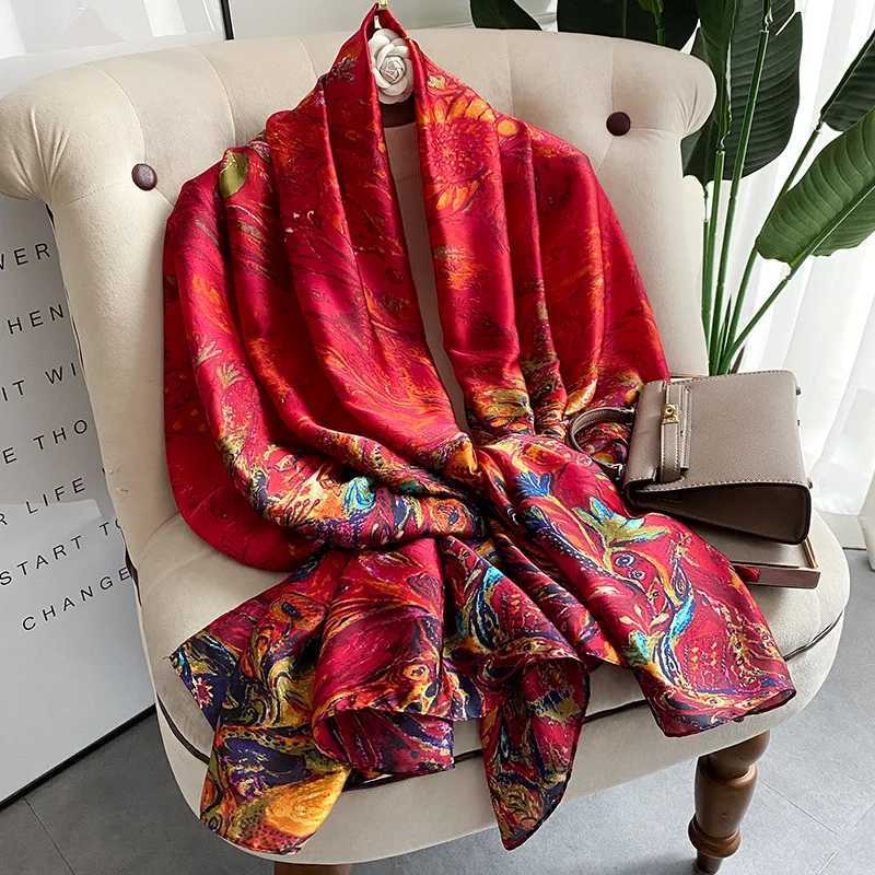 Spring Scarf Wens Luxury Design Polter Material Smooth Scarf Soft Shawl BeachW251021