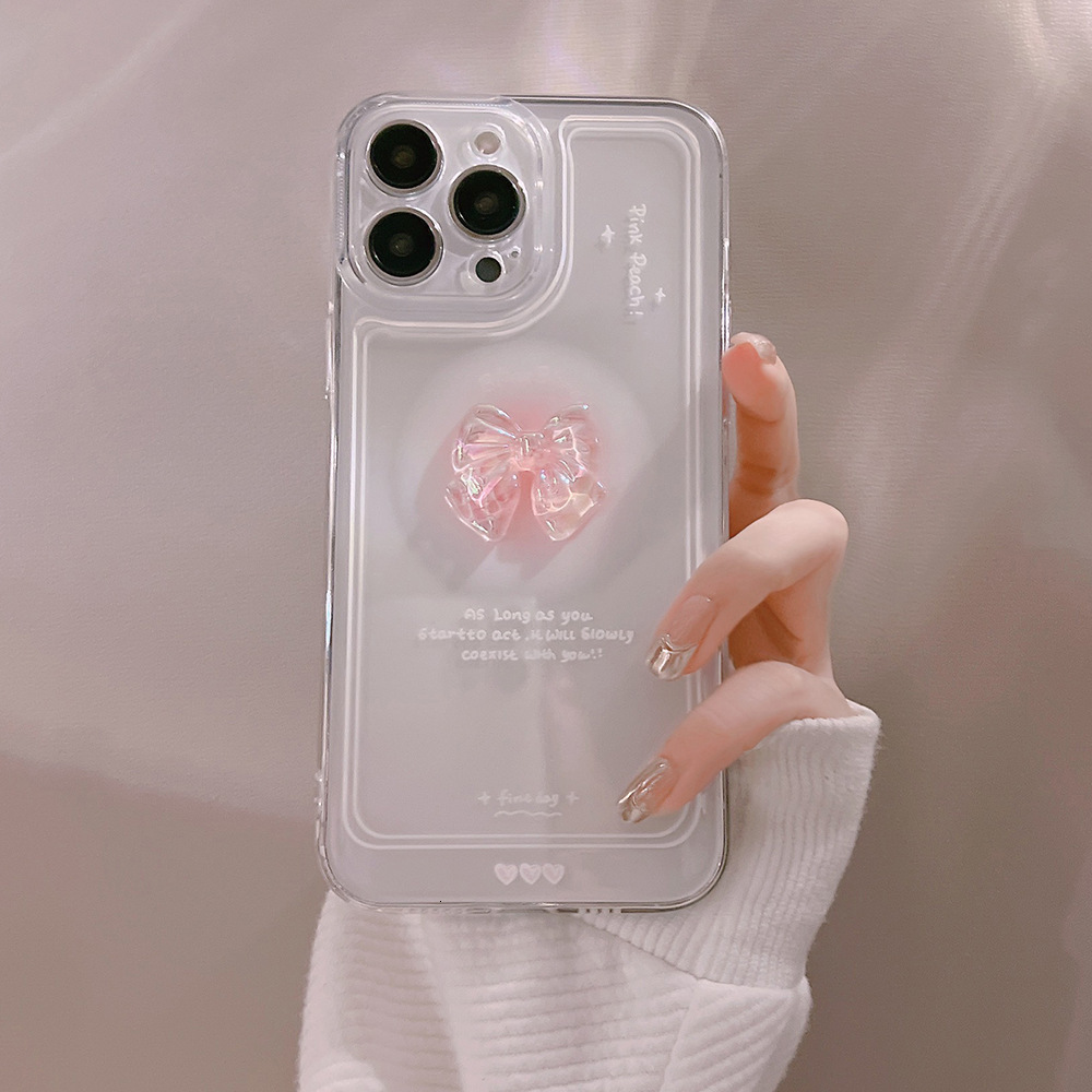 Compatible with iPhone 17 Case,Cute 3D Crystal Bow Tie Bowknot Glitter Sparkle Bling Camera Lens Protection Transparent Clear Soft Shockproof Cover Ph