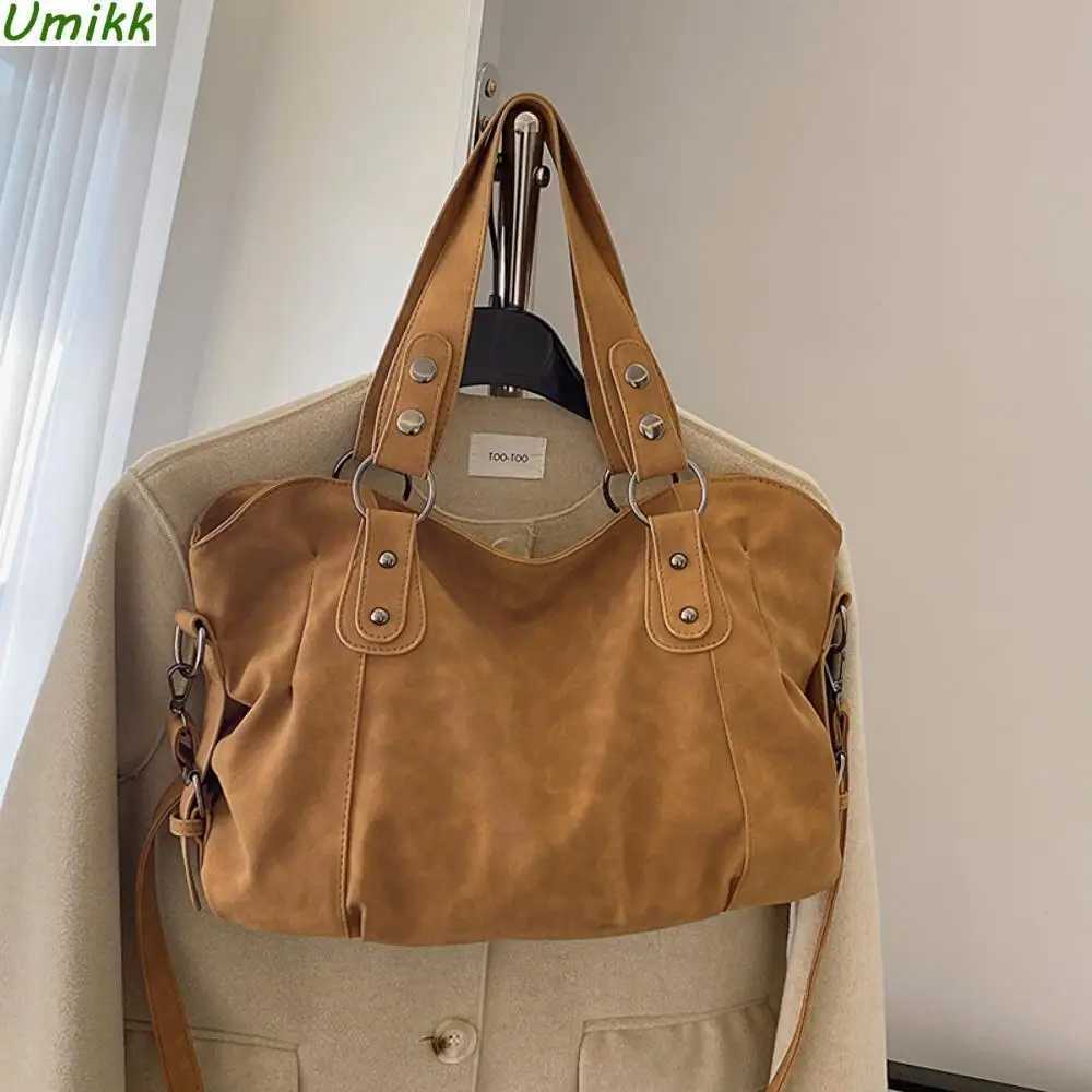 Luxury PU Leather Crossbody Bags Retro Large Capacity Hobo Shoulder Bags Travel Underarm Pouch Women Autumn Winter Handbag Z251018