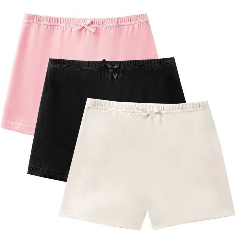 3pcs Childrens Solid Color Panty Girls Cotton Panties Soft Pretty Child Underwears Kids Baby Boxer Breathable Safety Underpants J251021
