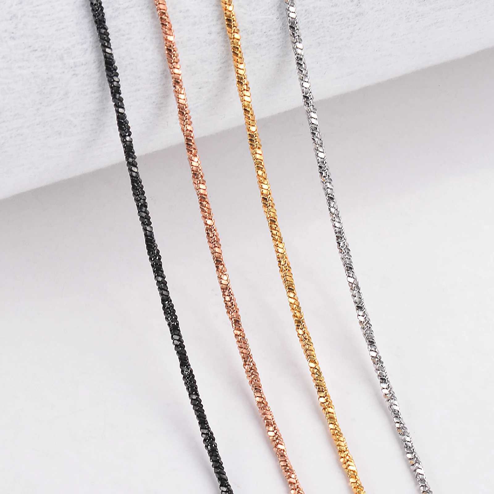 1 piece Width 12mm Tiny Twisted Square Snake Chain Necklace Stainless Steel Choker Necklace For Women CollierXJ251018