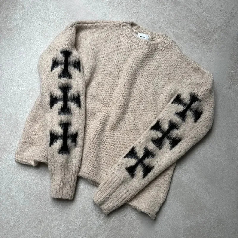 Y2k European and American punk street style knitted sweater men and women spring fashion sweater Harajuku oversized pullover 251020