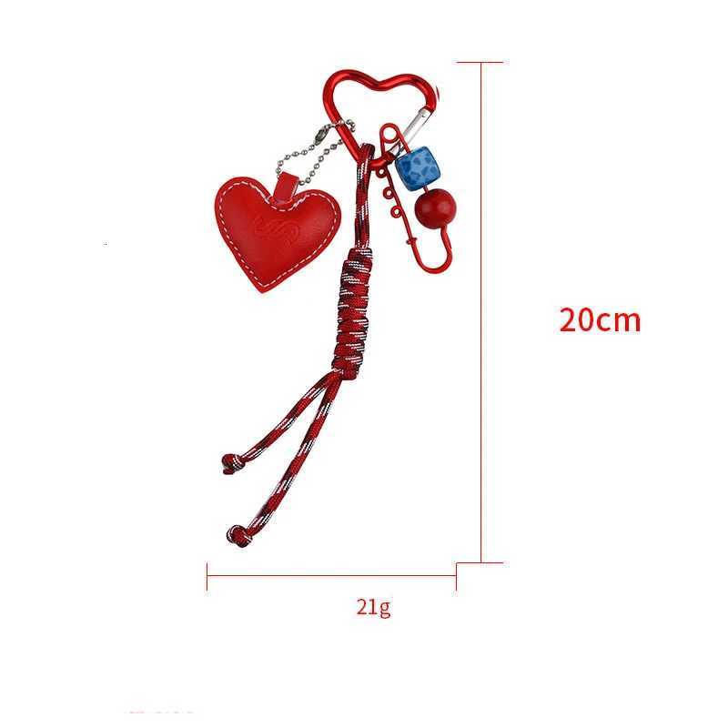 New Creative And Versatile Leather Heart Knot Rope Alloy Keychain Bag Decoration Pendant Key Ring Part Gift W251021