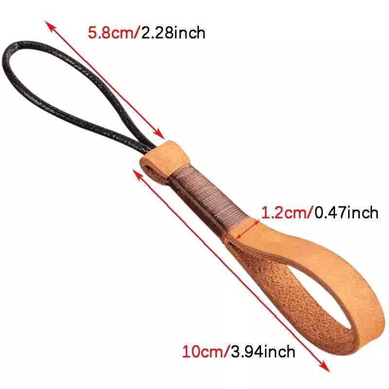 Upscale Handmade Real Leather Cowhide Auto Keychain Wrist Rope Belt Key Chain Men Women Car Key Pendant Accessories Diy Gift W251021