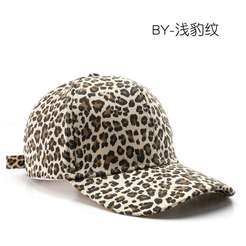 Womens Spring and Autumn Fashion Leopard Print Solid Color Baseball Cap Outdoor Mens Sports Casual Sunshade Trendy Duckbill Cap H251020