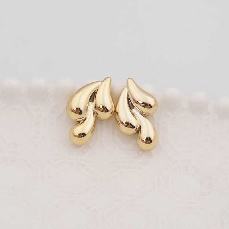 Threelayers Teardrops Small Stud Earrings for Women Gold Color Silver Color Metal Water Drop Stylish Cool Stuff brincos J251021