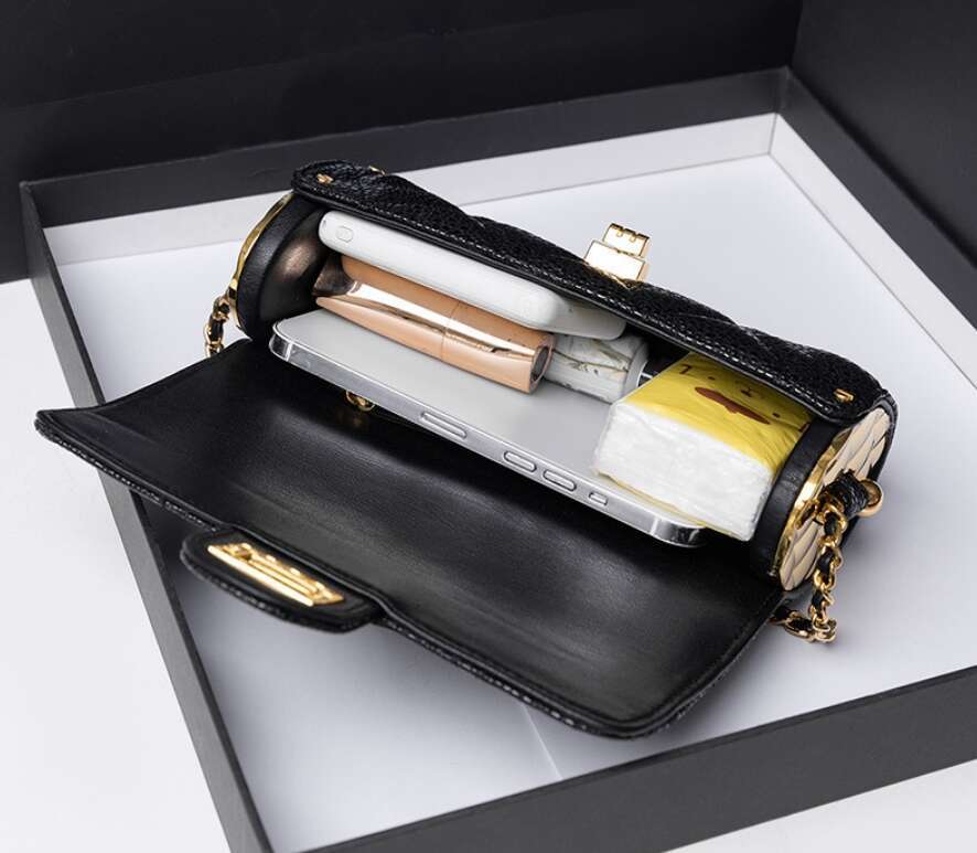 Hot Selling Babylon Fragrant Wind Lingge Chain Small Golden Ball Cylinder Simple Camellia Single Shoulder Crossbody Bag Designer Bags Give away a free