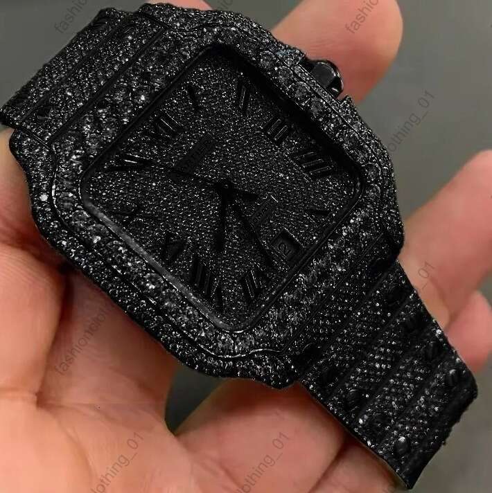 VVS Top Quality Automatic Mechanical Iced Out Women Designer Men Moissanite Pass Dia Watches Free delivery moissanite watch pass dia test with box 66501