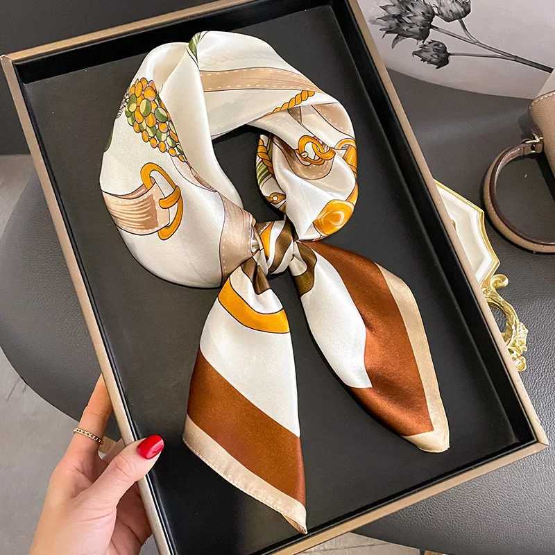 68cm Wens Simated Silk Square Scarf Fashionab and Versati Highend Scarfs Bag Clothing Accories Square ScarfW251021