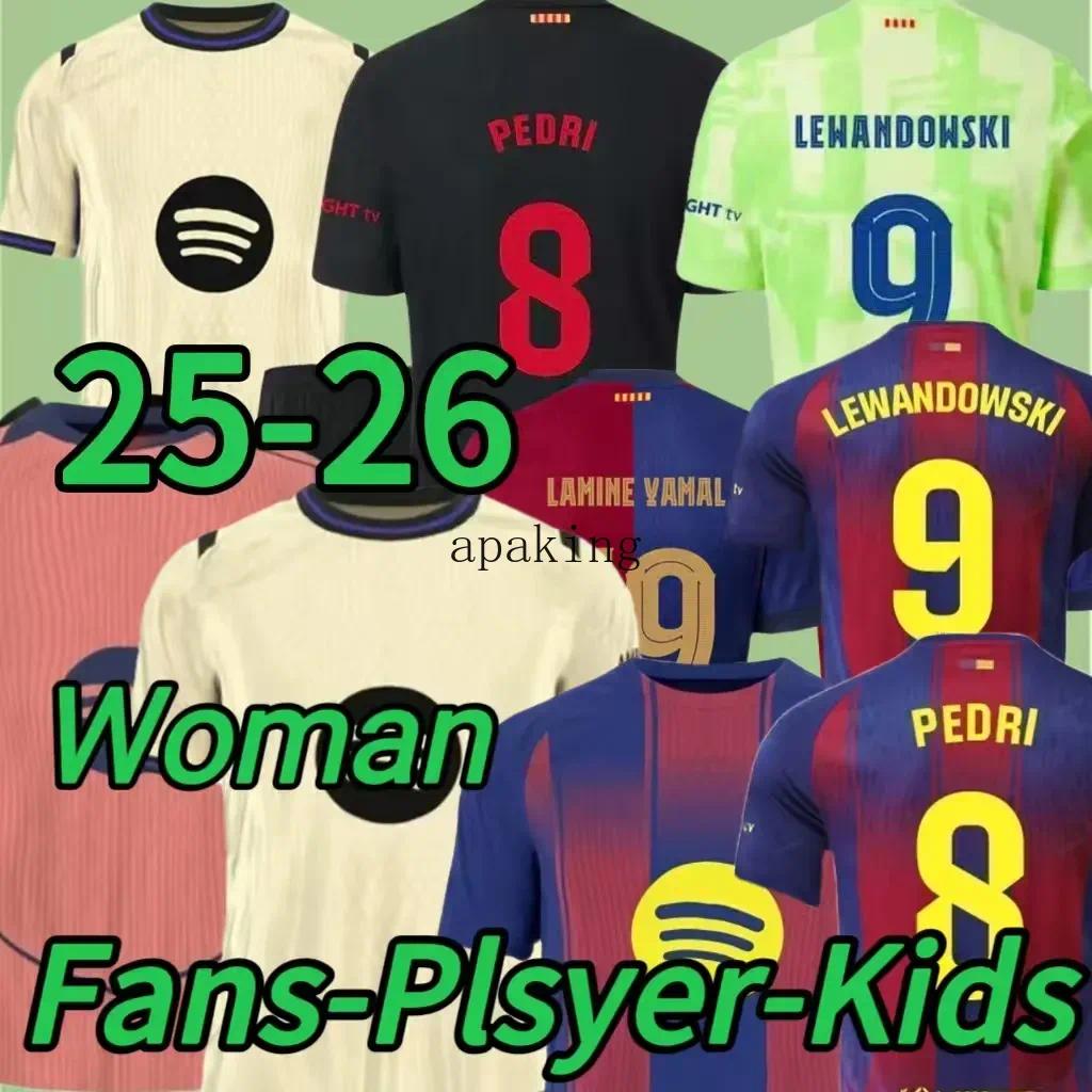 24 25 26 jersey soccer jerseys shirts LEWANDOWSKI PEDRI RAPHINHA GAVI football kids kit maillot de foot camiseta futbol barcelone kits