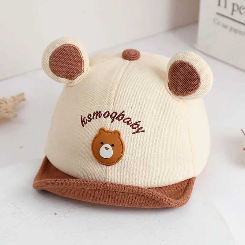 Cartoon Bear Baby Baseball Cap With Ears Cute Animal Sun Hat for Boys Girls Casual Infant Peaked Hat J251021