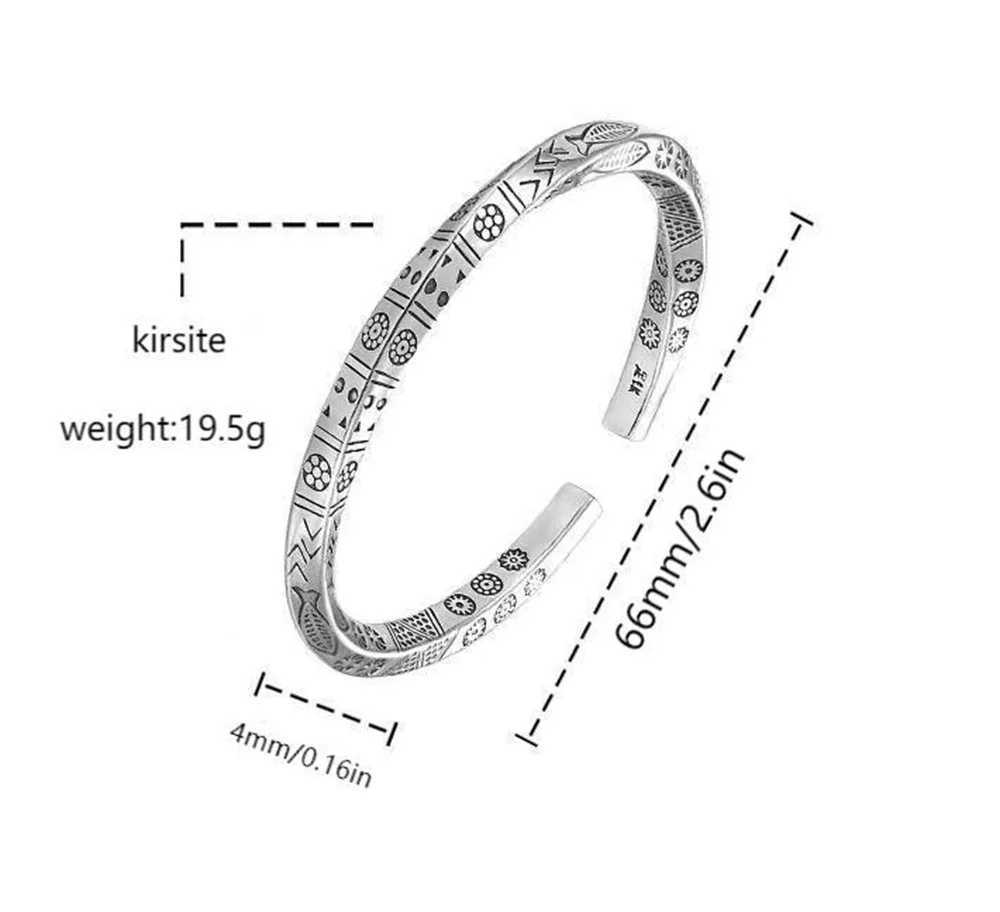 Retro Silver Color Men Open Bracelet Bohemian Mbius Loop Bracelet For Women Totem Trendy Jewelry Accessories J251021