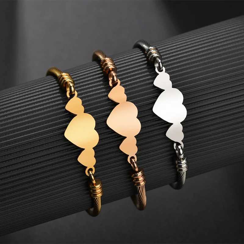 Religion Catholicism San Benito Rosary Bracelet Women Stainless steel Open Cuff Heart Life Tree Bracelet Christian Jewelry Gift J251021