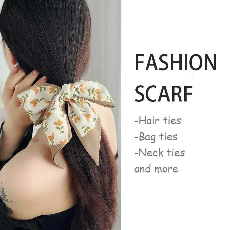 5pcsset Series Silk Satin Scarf Wen Cloth Hair Bands dr Accories Lady Scarves Ribbon Neck Ties for Bag HandW251021