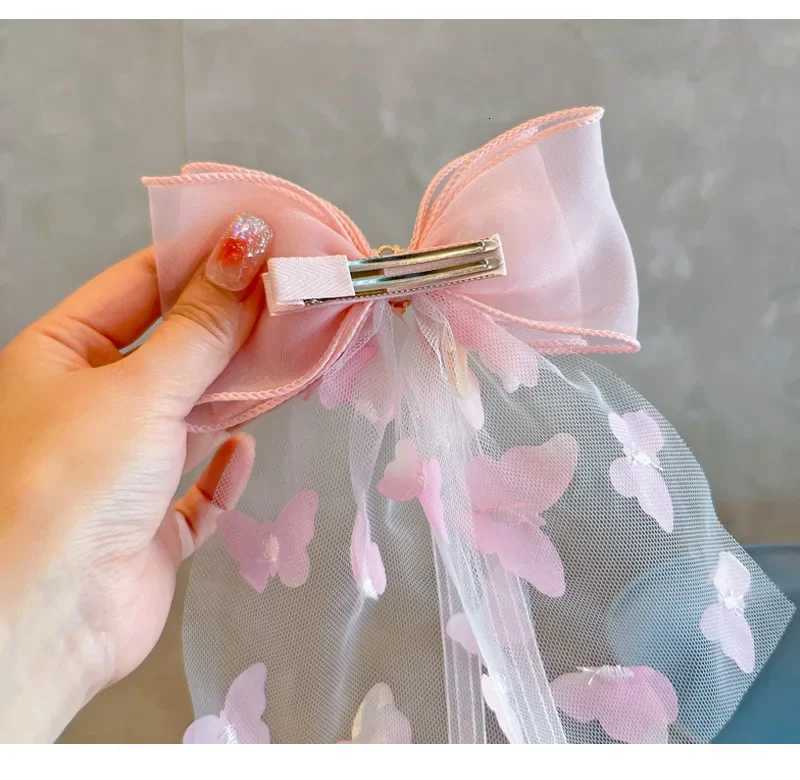 1PC New Princess Gradient Butterfly Bow Cute Girls Hairpins Children Headwear Hairgrip Hair Clips Barrettes Hair AccessoriesW254021