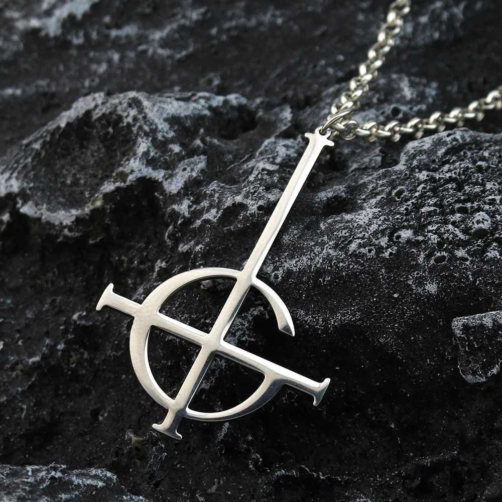 Mysterious Cross Destinys Gate Key Pendant Necklace Punk Cross Ghoul Chain Band Jewelry GiftXJ251018